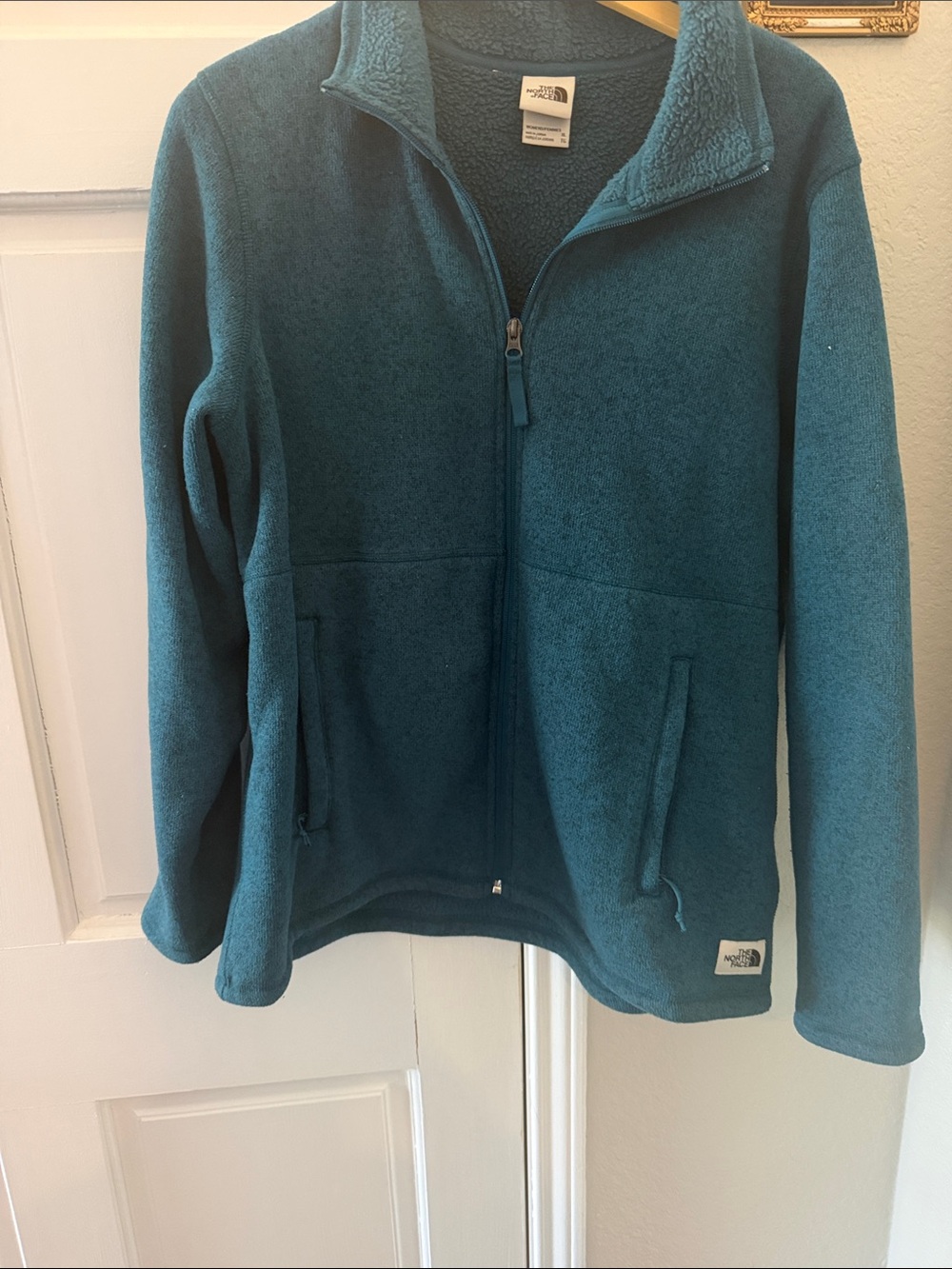 The North Face Teal Blue Full-Zip Fleece Jacket